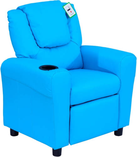 Zenzee Kinderstoel - Kinderzetel - Kindersofa - Kinderbankje - Relaxstoel - Blauw - 62 x 56 x 69 cm