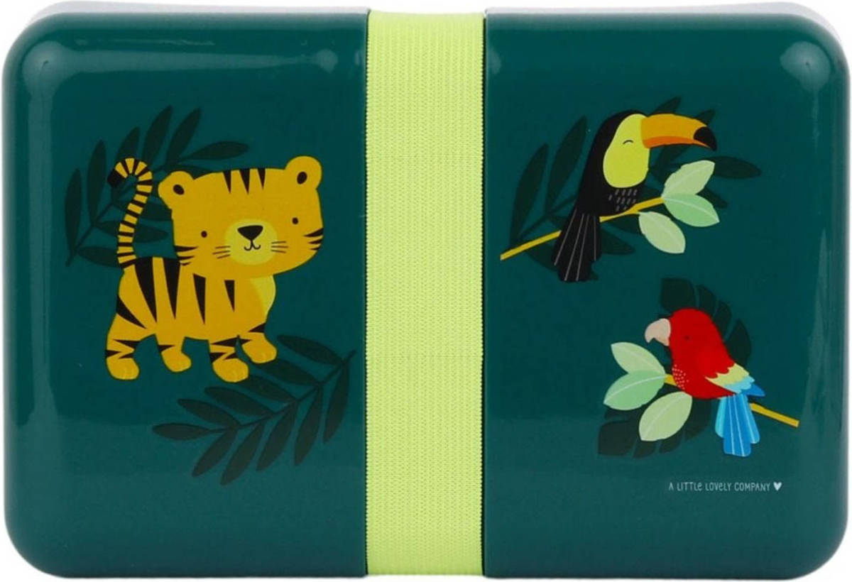 Cookinglife Little Lovely broodtrommel Jungle 18 cm polypropyleen groen