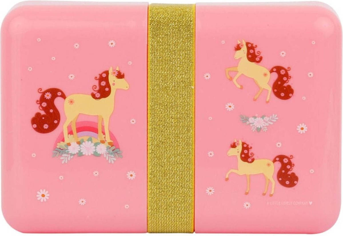 Cookinglife Little Lovely broodtrommel Paard 18 cm polypropyleen roze