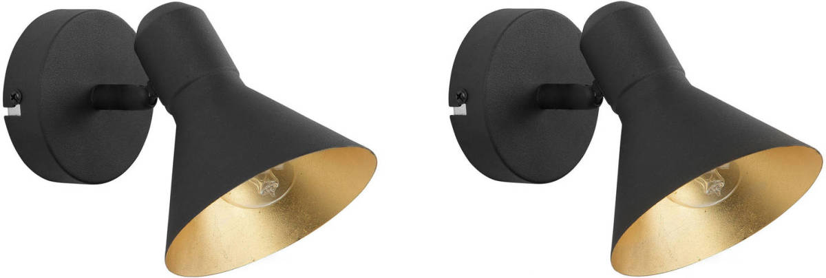 Beliani MERSEY - Muurlamp-Zwart-Metaal