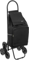 5five Boodschappen trolley tas met trapwielen - inhoud 40 liter - zwart - 43 x 36 x 99 cm - Boodschappentrolleys