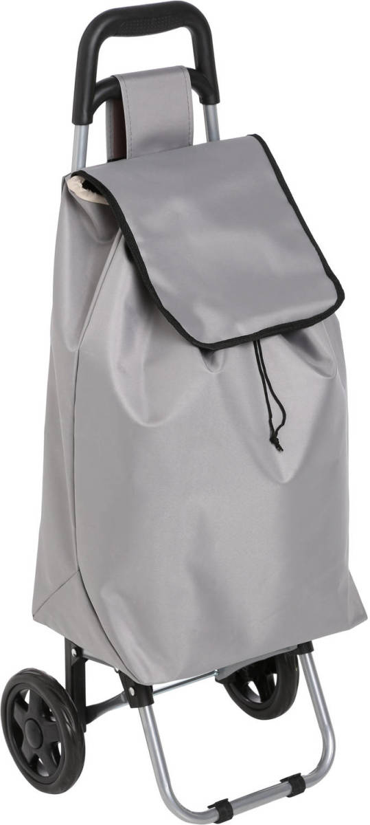 5five Boodschappen trolley tas - inhoud 30 liter - grijs - met wielen - Boodschappentas - 35 x 28 x 92 cm - Boodsch