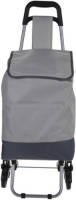 Excellent Houseware Boodschappen en losse spullen trolley - inhoud 30 liter - grijs - met trap wielen - Boodschappentrolleys