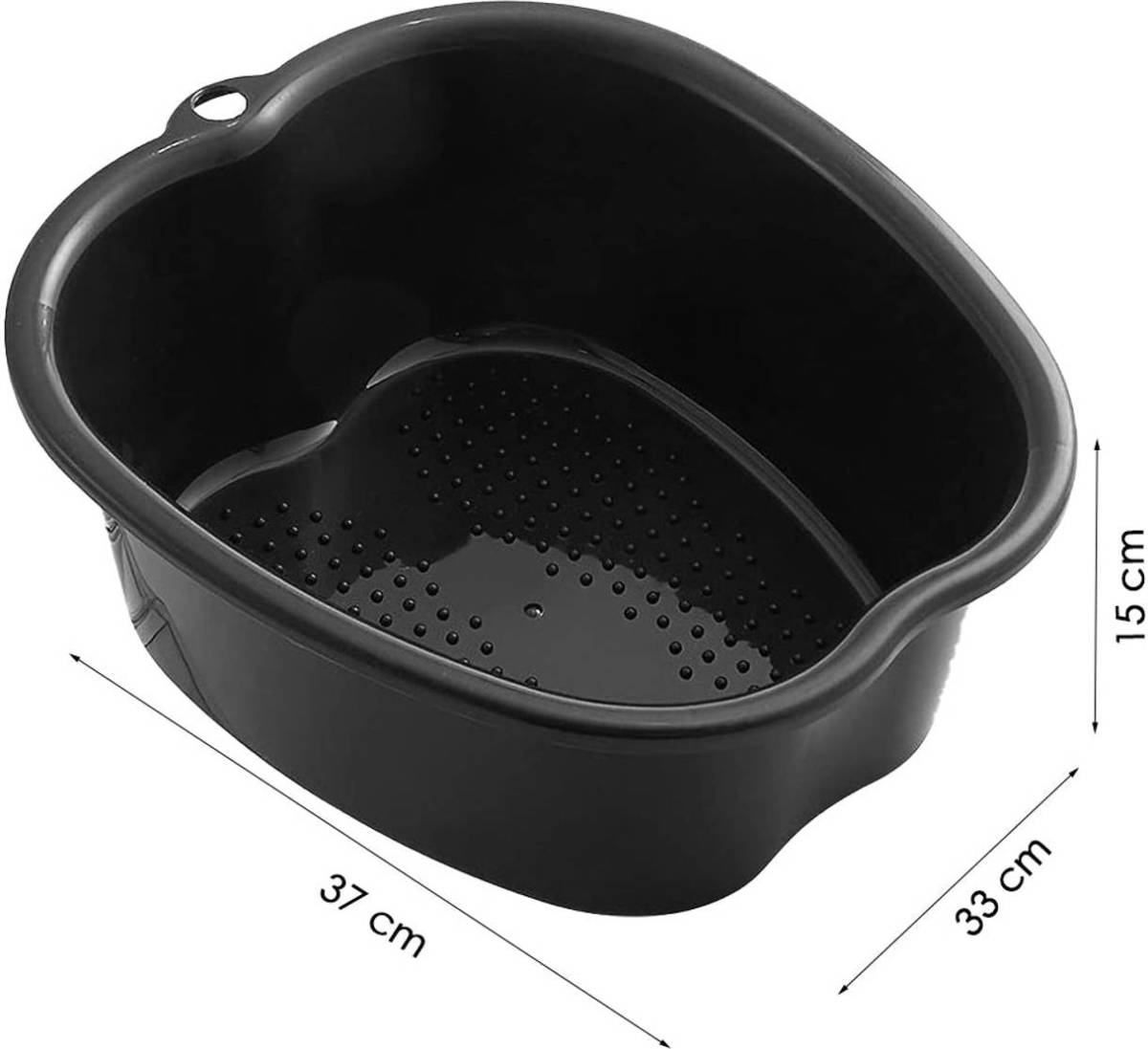 FLOKOO Voetbad Zwart 37 x 33 x 15 CM Voetenbad