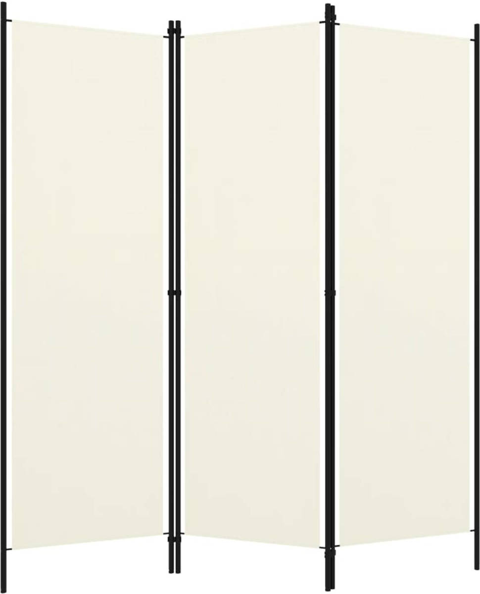 The Living Store Kamerscherm - Ruimteverdeler 3 panelen - 150 x 180 cm - Crèmewit - Polyester
