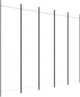 The Living Store Kamerscherm Wit 5 Panelen - 250 x 200 cm (B x H) - Duurzaam materiaal
