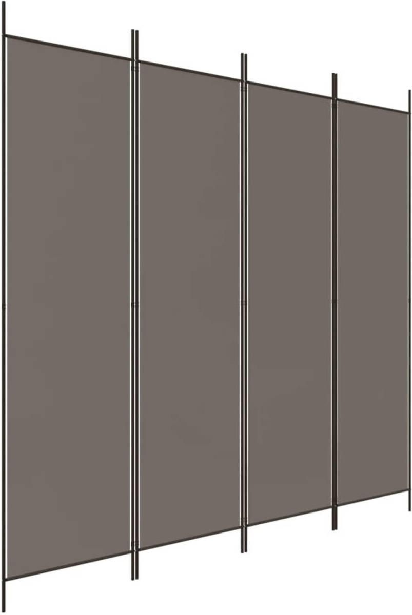 The Living Store Kamerscherm The Living Store - Kamerscherm - 200 x 200 cm - Antraciet - Inklapbaar