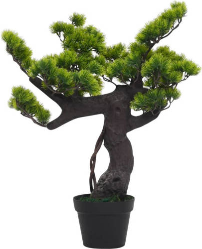 The Living Store Dennen Bonsai Kunstplant - 70 cm - Realistische look - Groen - Kunststof - Pinus Bonsai