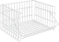Metaltex opbergmand Bernina stapelbaar 34 x 27 cm metaal wit