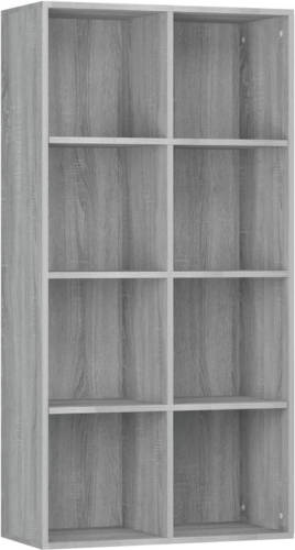 VidaXL Boekenkast 66x30x130 cm bewerkt hout sonoma grijs