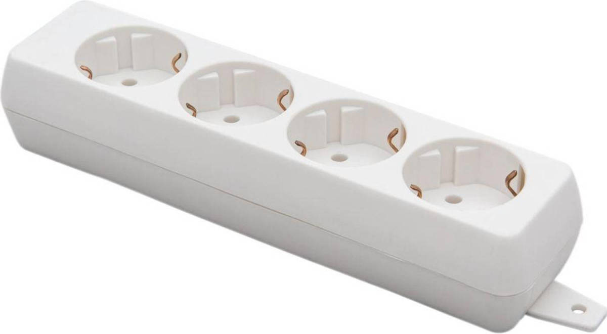 Allteq Stekkerdoos - 4-voudig - geen kabel - Wit