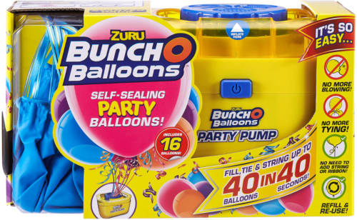 BunchoBalloons Bunch O Balloons Kit - 16 blauwe ballonnen met pomp