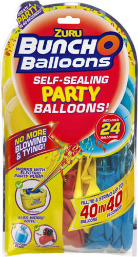 BunchoBalloons Bunch O Balloons zak - 24 ballonnen rood-geel-blauw