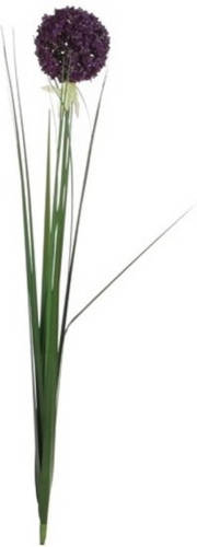 Mica Decorations Kunstbloem - allium bol - paars - 80 cm - Kunstbloemen