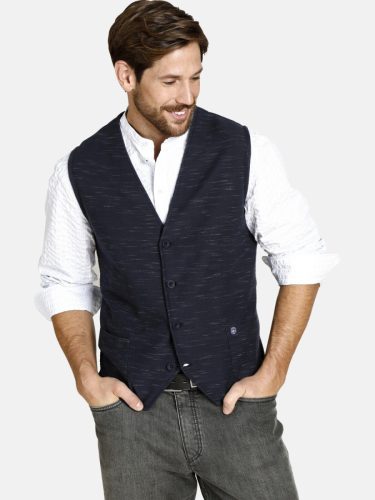 Jan Vanderstorm gemêleerd gilet Plus Size Ahlmann donkerblauw