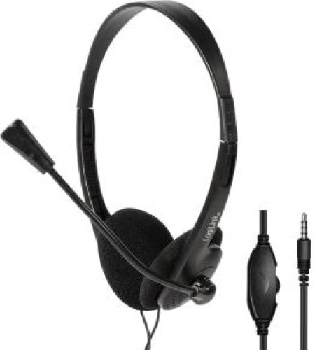 LogiLink HS0055 hoofdtelefoon/headset Bedraad Hoofdband Muziek/Voor elke dag Zwart