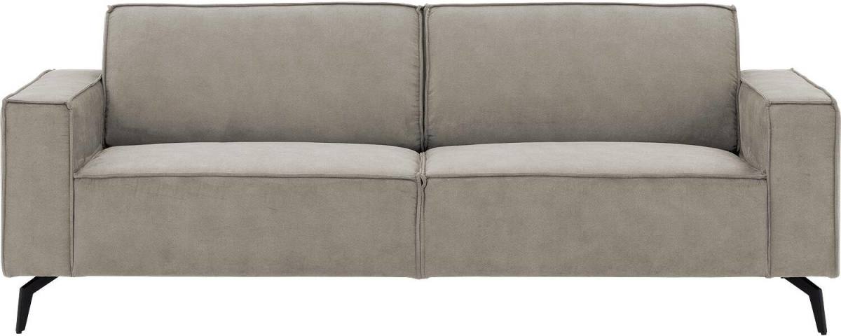 Goossens Hoekbank Hercules grijs, microvezel, 3-zits, modern design