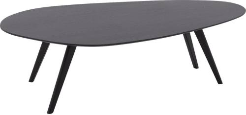 Goossens Salontafel Ferry organisch, hout eiken zwart, elegant chic, 135 x 38 x 75 cm