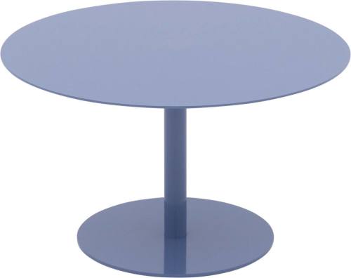 Goossens Salontafel Noah rond, metaal blauw, modern design, 60 x 35 x 60 cm