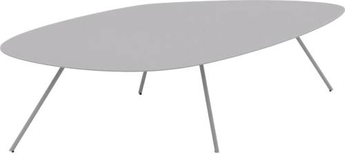 Goossens Salontafel Olivia organisch, metaal grijs, modern design, 135 x 35 x 67 cm