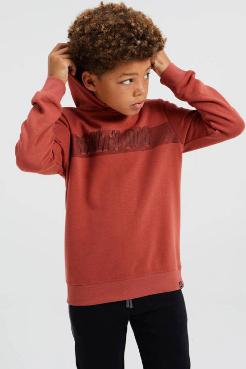 WE Fashion Salty Dog hoodie met tekst brique