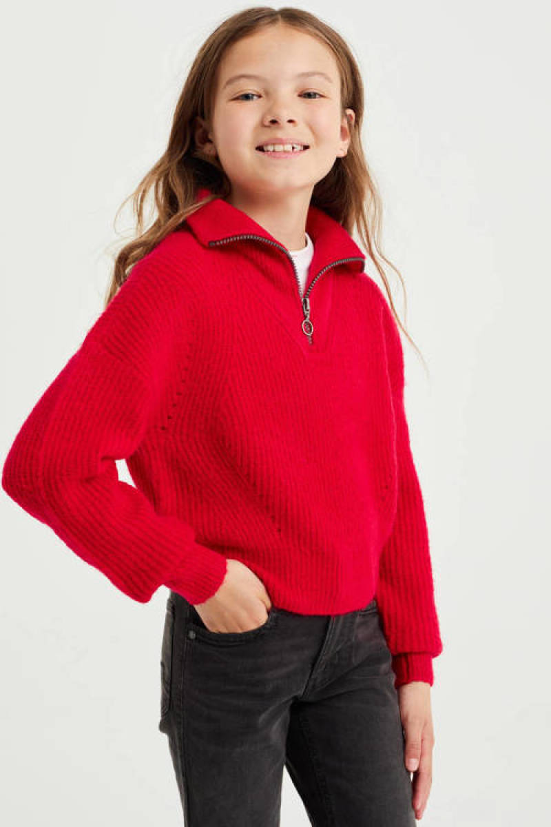 WE Fashion trui felrood