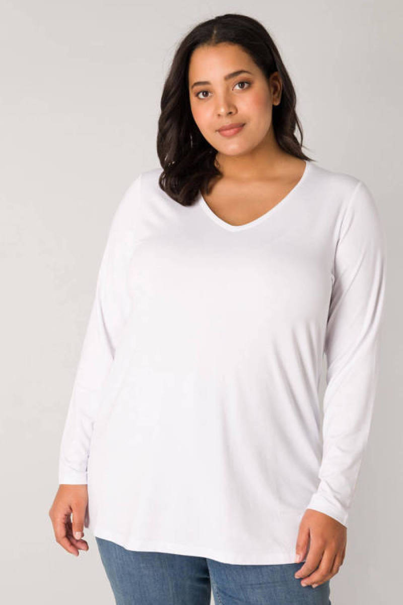 Base Level Curvy longsleeve wit Alize