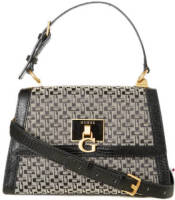 Guess handtas Stephi met logoprint zwart/beige
