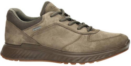 Ecco Exostride nubuck veterschoenen taupe