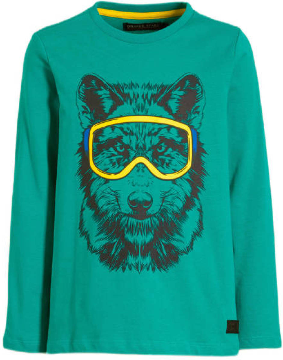 Orange Stars longsleeve Nicolai groen