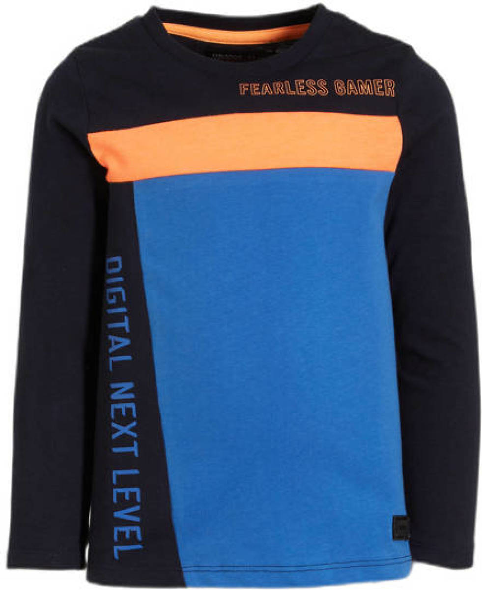 Orange Stars longsleeve Nikos blauw