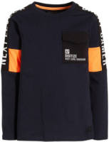 Orange Stars longsleeve Noury donkerblauw