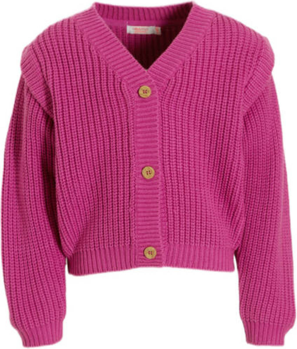 Orange Stars gebreide vest Nadi magenta