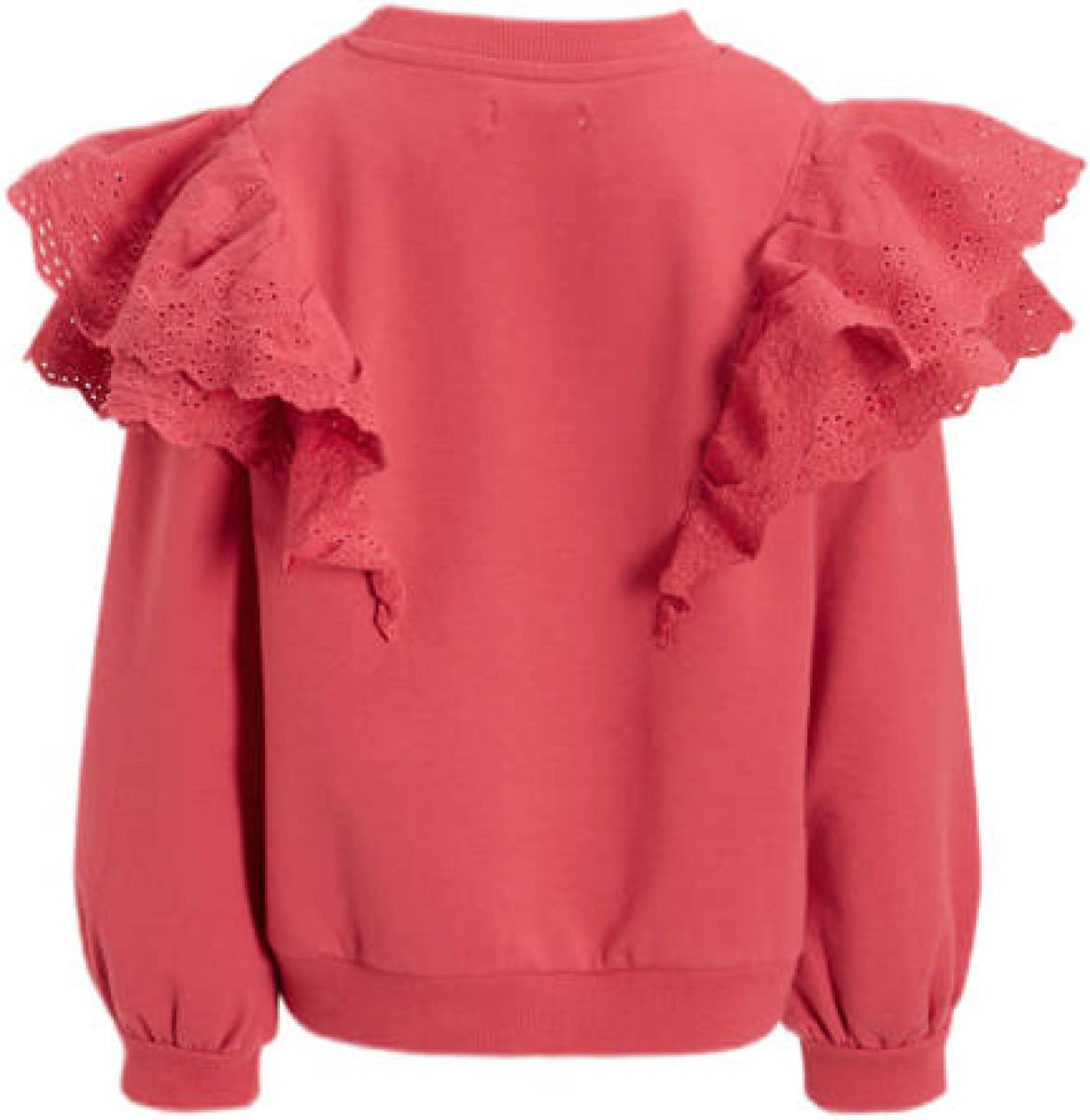 Orange Stars sweater Nadja met ruffles roze
