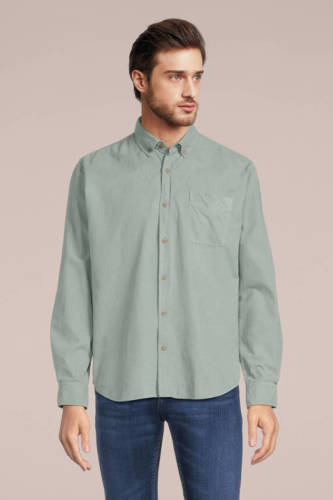 Butcher of Blue corduroy regular fit overhemd Robbins ice green