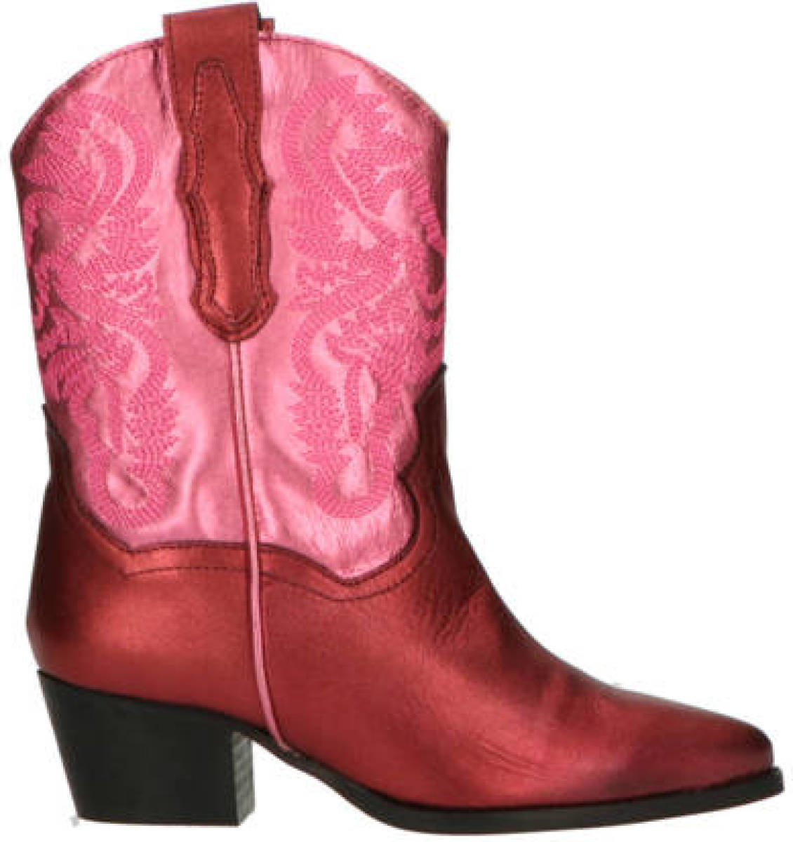 Dwrs Brady leren cowboylaarzen roze