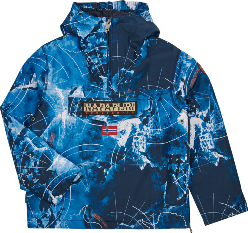 Napapijri gewatteerde winterjas K RAINFOREST AOP 3 met all over print blauw