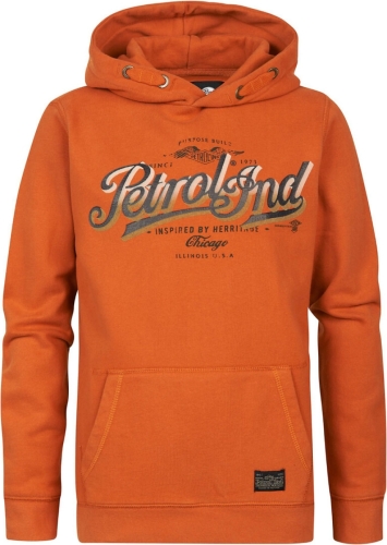 Petrol Industries hoodie met logo oranje