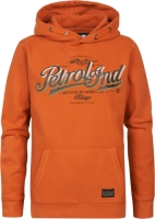 Petrol Industries hoodie met logo oranje