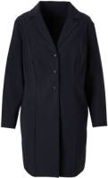 Plus Basics lange blazer van travelstof donkerblauw