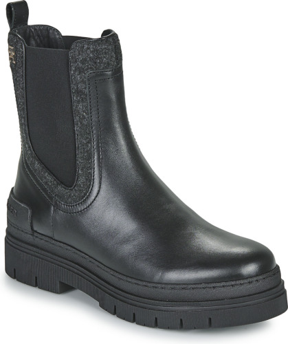 Tommy hilfiger leren chelseaboots zwart