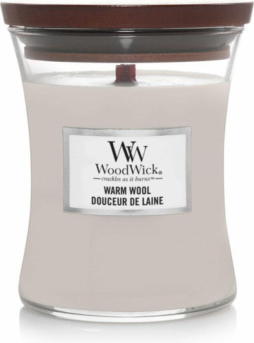 Woodwick geurkaars Warm Wool Medium