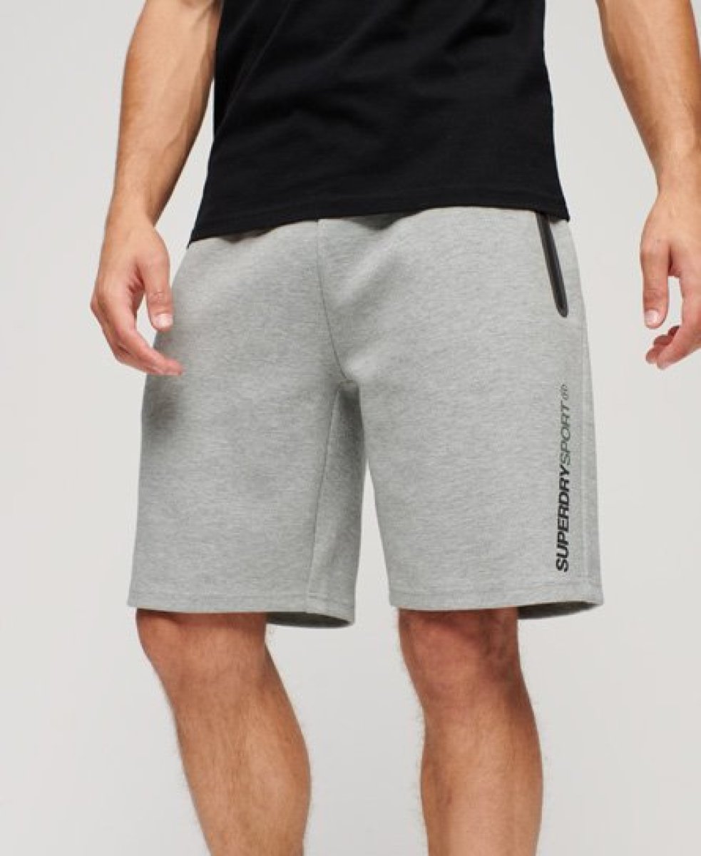 Superdry Sport sportshort grijs/zwart