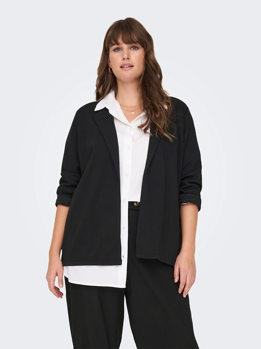 ONLY CARMAKOMA rechtvallende blazer CARSANIA zwart