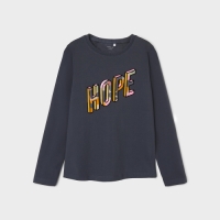 NAME IT KIDS longsleeve NKFONOW met printopdruk donkerblauw