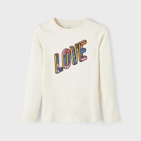 NAME IT KIDS longsleeve NKFONOW met printopdruk offwhite