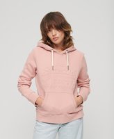 Superdry hoodie TATTOO SCRIPT GRAPHIC met printopdruk roze