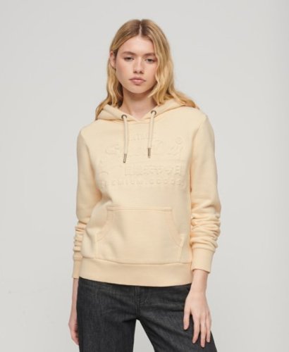 Superdry hoodie EMBOSSED VL HOODIE met printopdruk wit