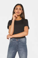 WE Fashion T-shirt van biologisch katoen zwart
