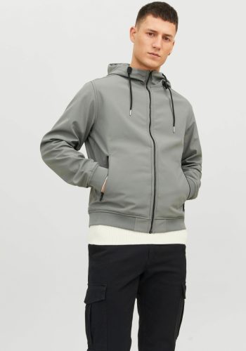 Jack & Jones ESSENTIALS softshell jas JJEBASIC grijs